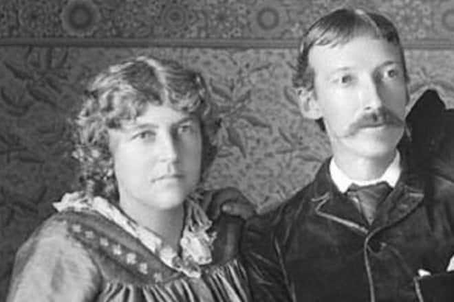 Robert Louis Stevenson e sua esposa Fanny